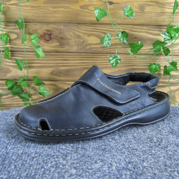 Josef Seibel Women's ‎ Fisherman Black Leather Sz 40 Medium Gently Used 2025 - Picture 1 of 6